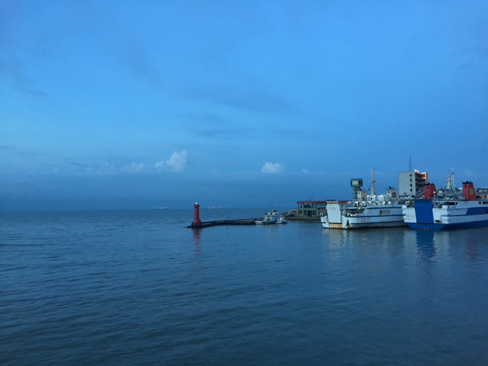 4艘超大型班轮首次齐聚广州港南沙二期